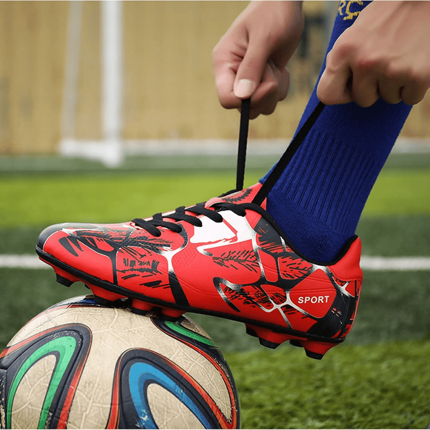 Chaussures de Football - FootballBoots™ - Rouge - Sport et Forme