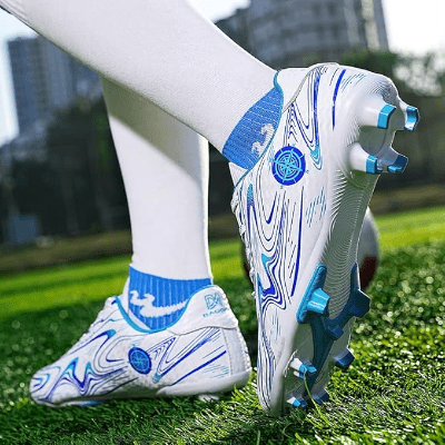 Chaussures de Football - GoldenSoccerShoes™ - Bleu - Sport et Forme